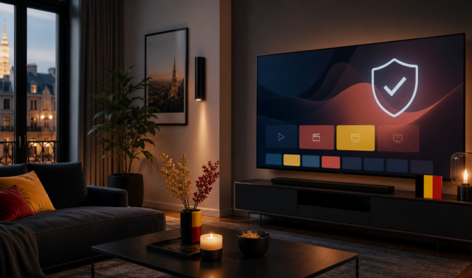 IPTV légal en Belgique dans un salon sécurisé